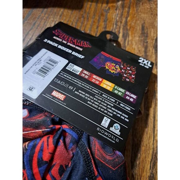 New 2XL TWO Packs of 2 Spiderman Across Spider Verse Boxer Briefs Mens Underwear - Picture 4 of 4